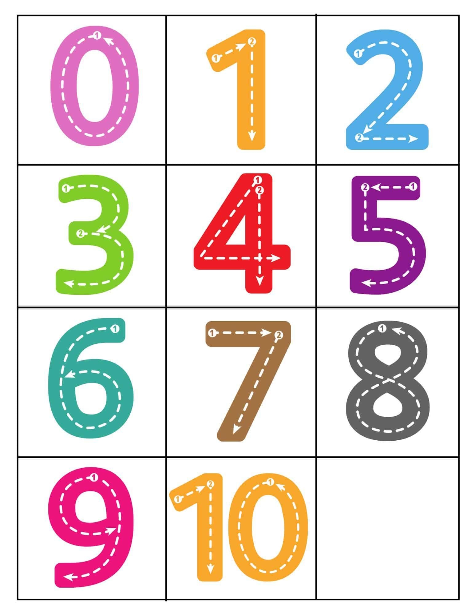 free printable numbers 1 10