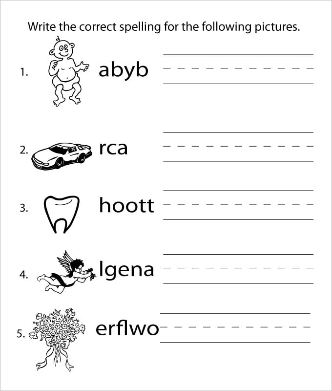 10 Sample Spelling Practice Worksheet Templates Worksheets Library