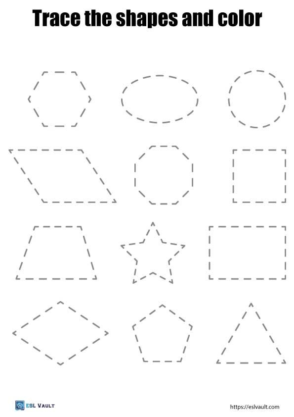 shape tracing worksheets pdf