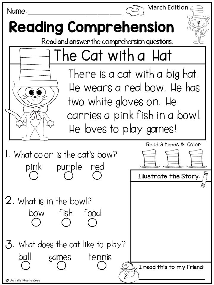 1St Grade Reading Comprehension Worksheets Pdf Printable PDF Template
