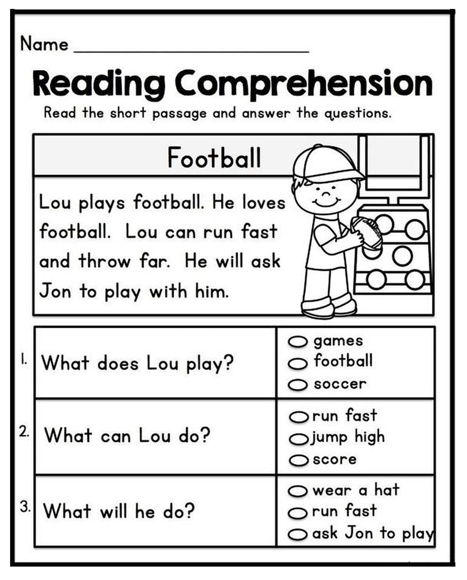 1st Grade Reading Comprehension Worksheets Printable PDF Worksheet Hero