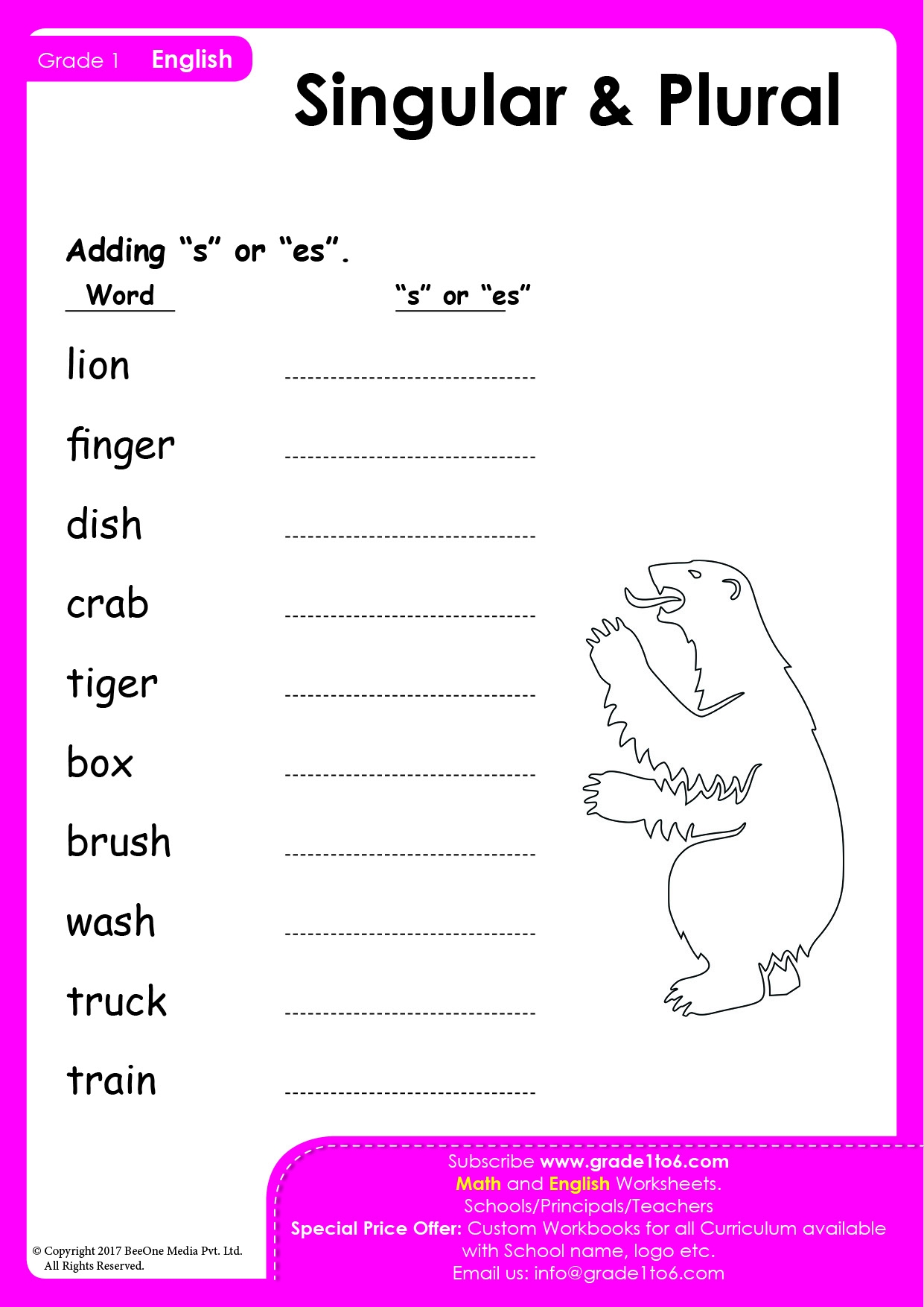 plural nouns grade 7
