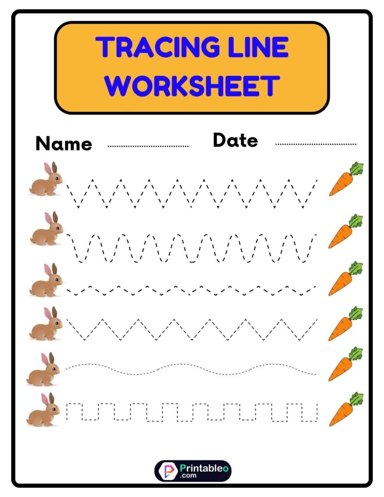 20 Tracing Line Worksheet Download FREE Printable PDFs