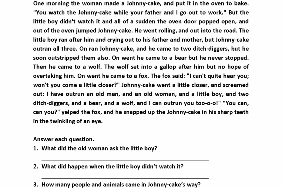 3 Grade Reading Worksheets Printable Free Reading Comprehension