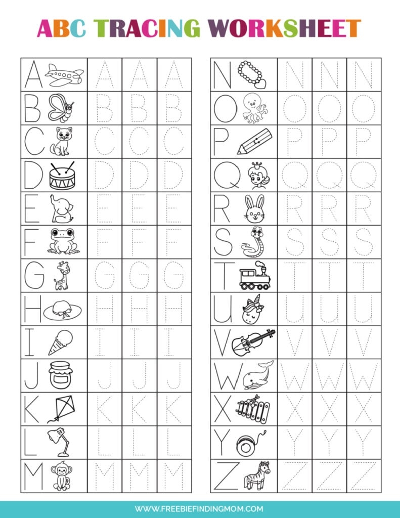 tracing worksheets pdf
