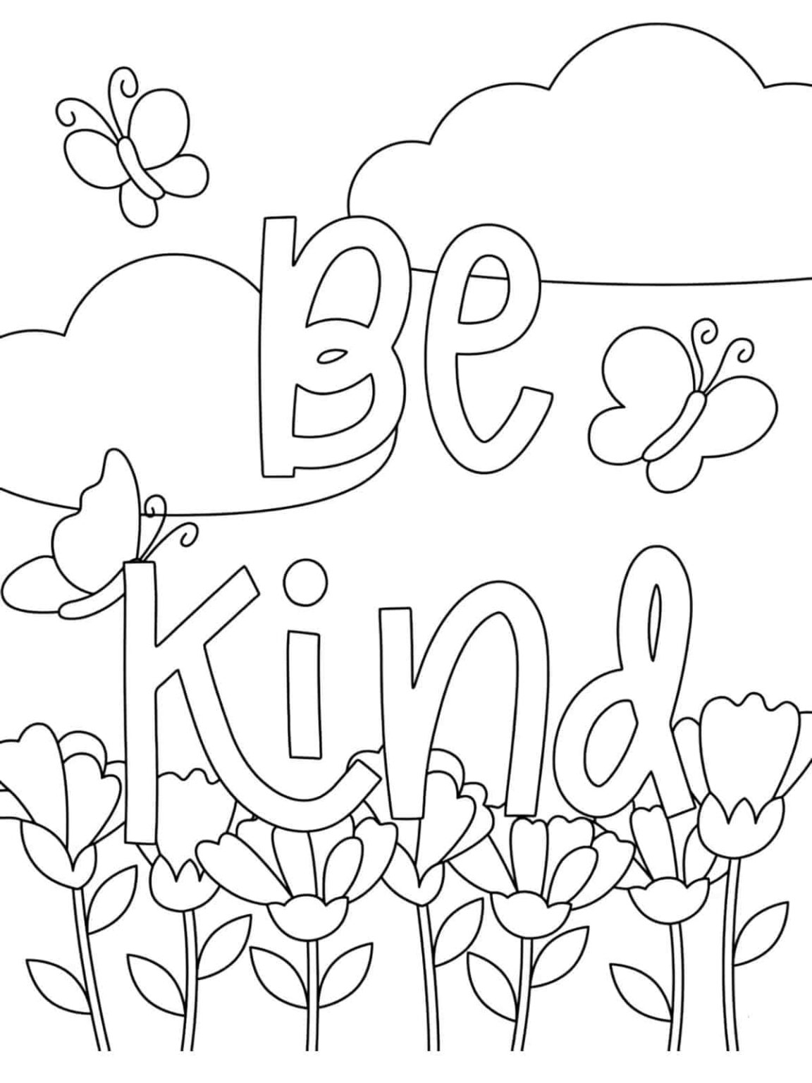 30 Free Kindness Coloring Pages Spread Positivity 