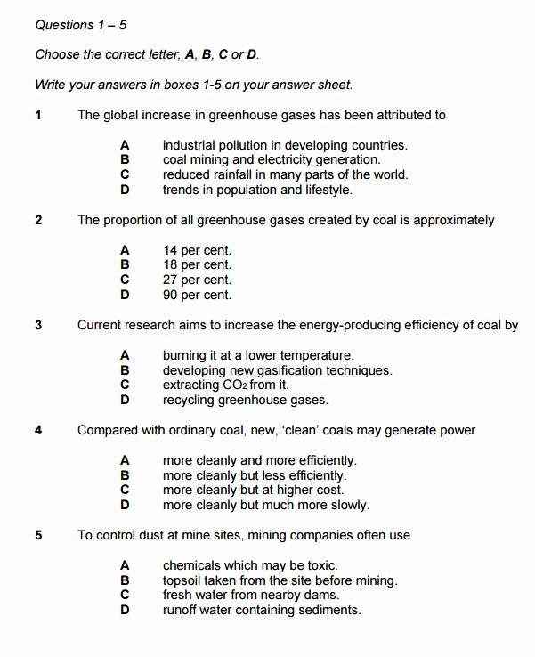 examples of multiple choice tests