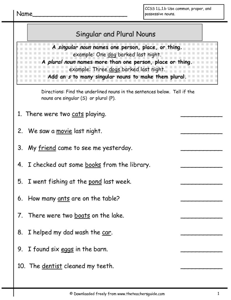 3rd Grade Nouns And Verbs Worksheets Noun Worksheets