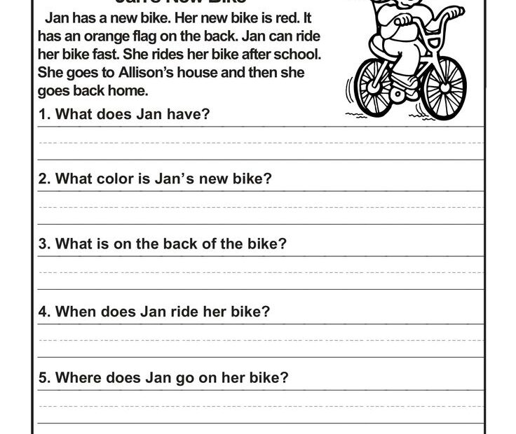 40 Scholastic 1st Grade Reading Comprehension Skills Worksheets 1st