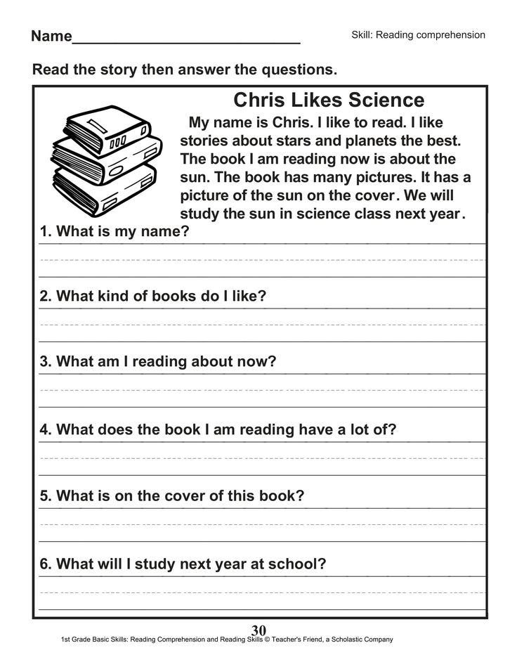 40 Scholastic 1st Grade Reading Comprehension Skills Worksheets 