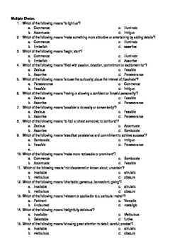 40 Vocabulary Words For 8th Grade Language Arts By The Literate Culture