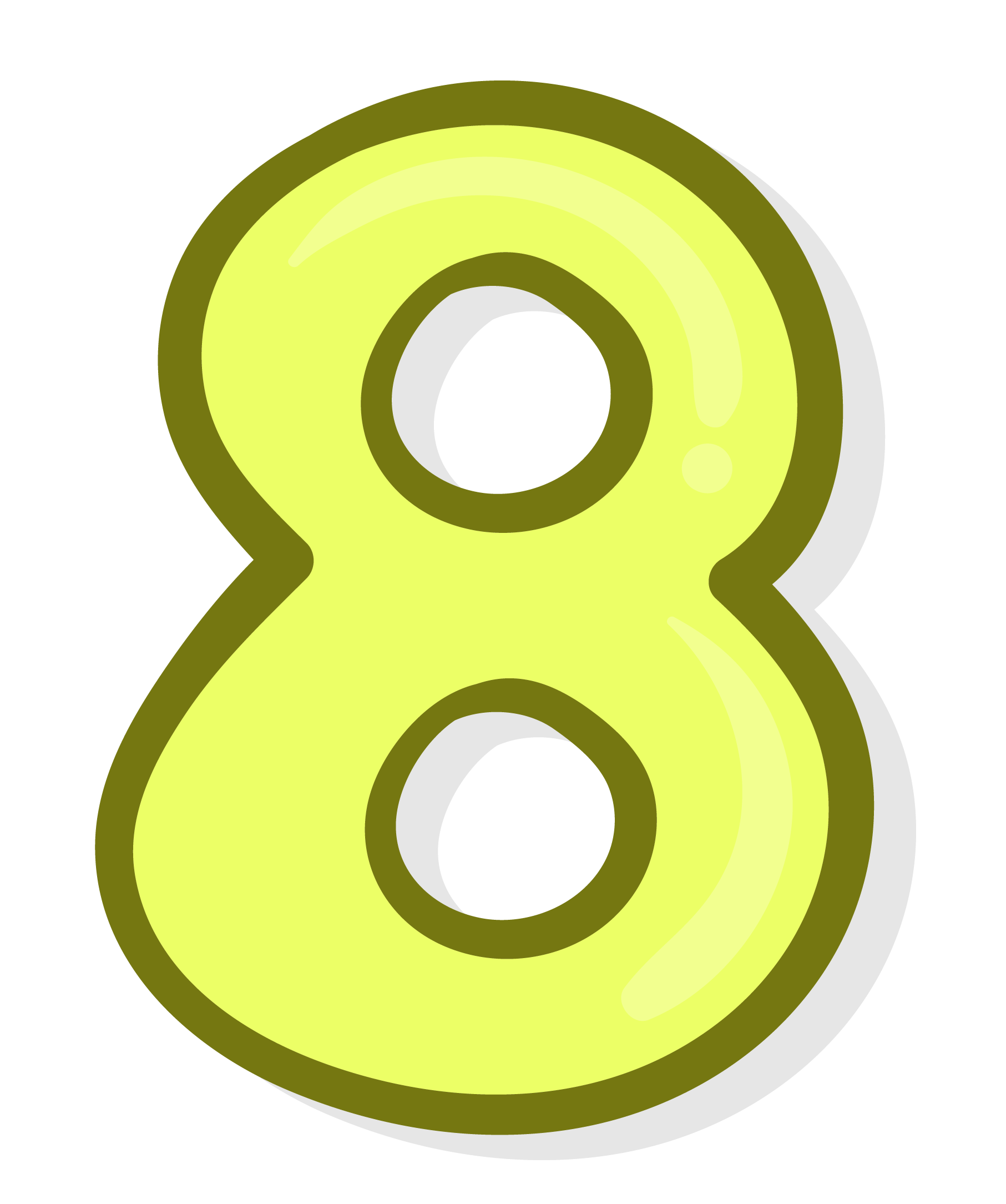 8 Digit Numerals Number Eight Digital Figures Free PNG