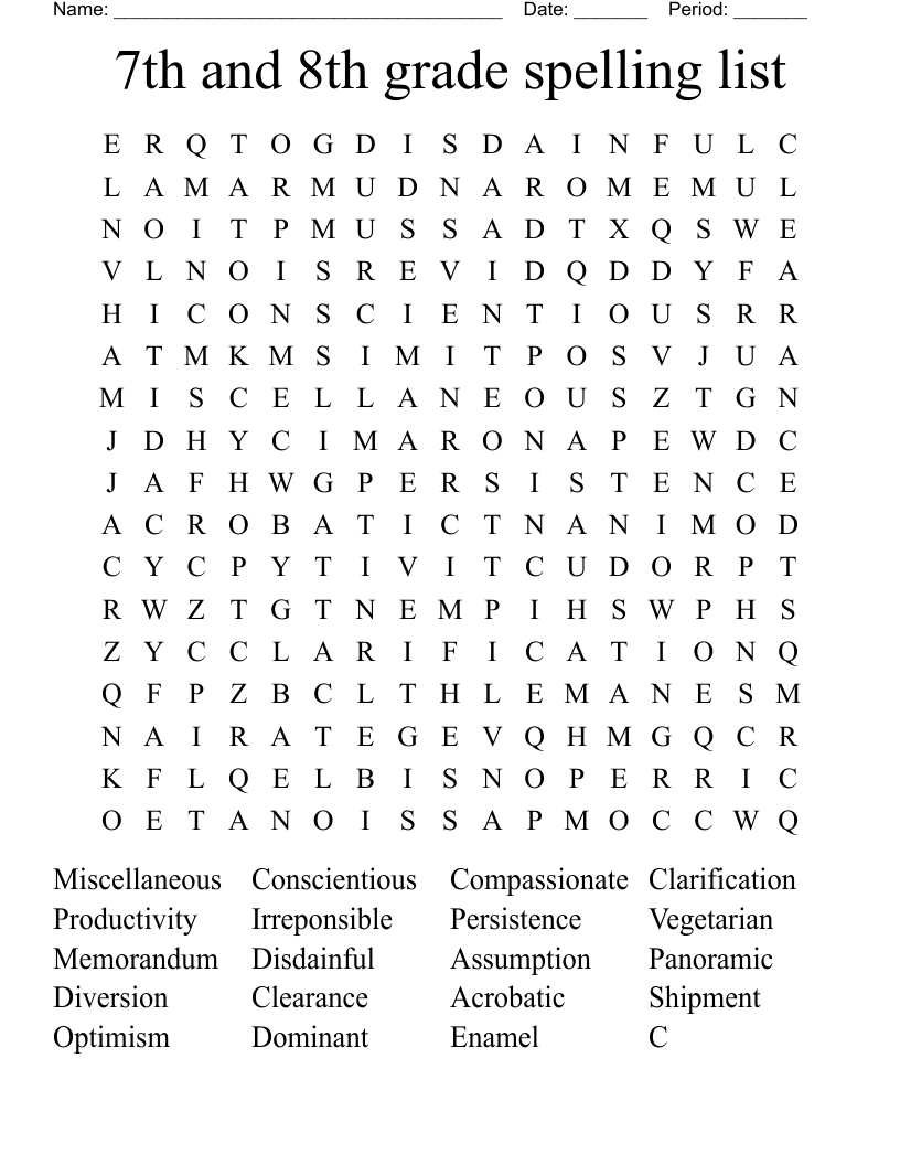 8th Grade Spelling Words For Cheap Nationaldefensepac