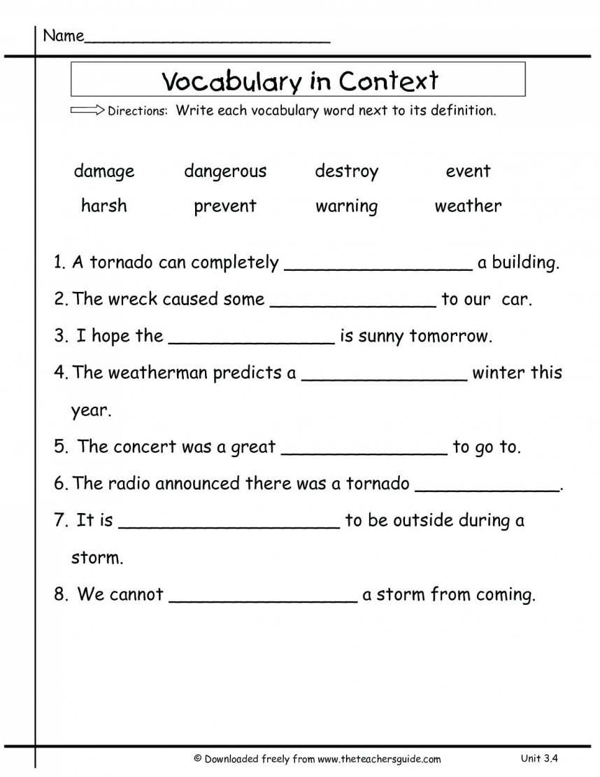 8th grade vocabulary word list