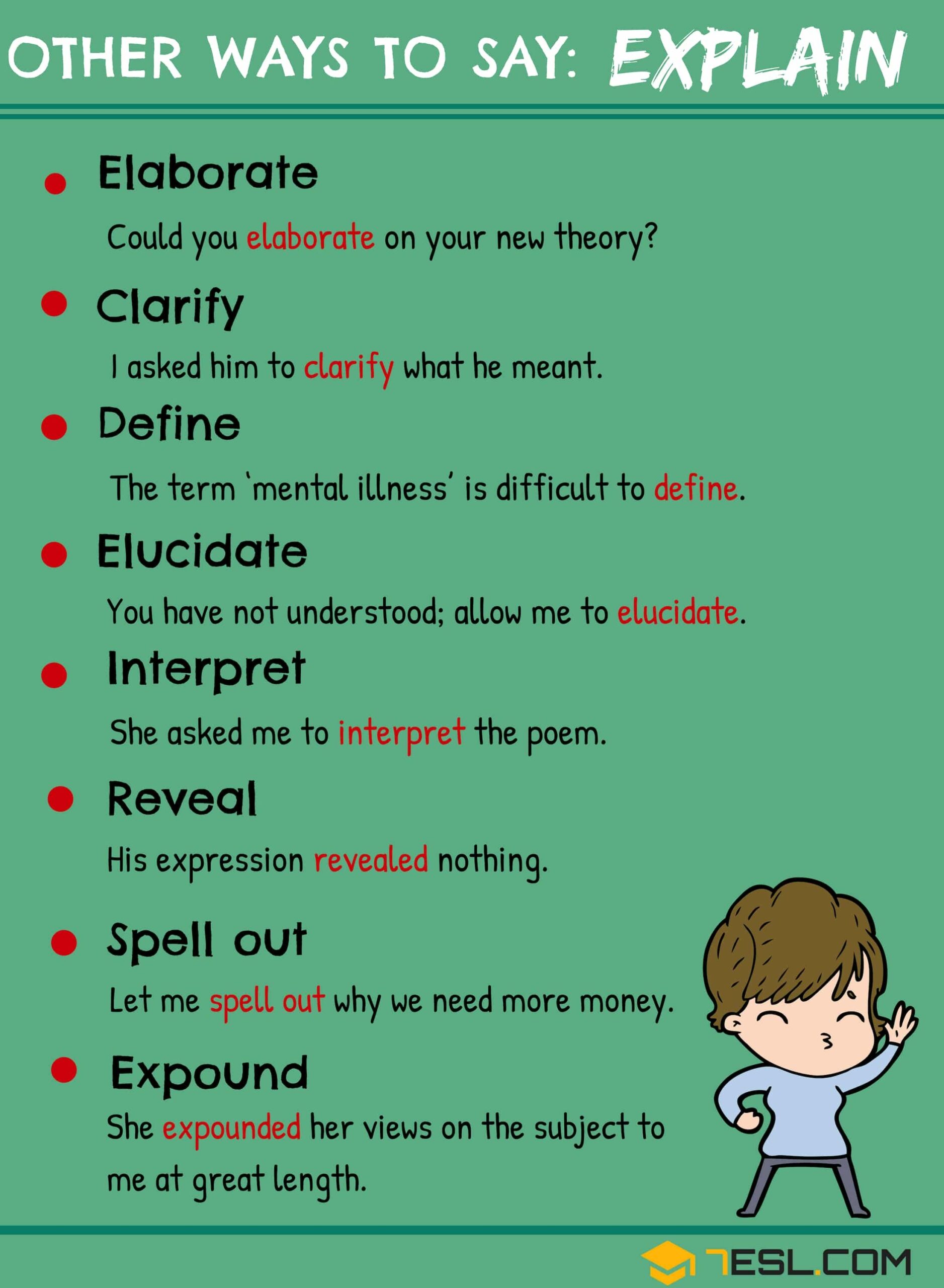 95 Synonyms For quot Explain quot With Examples Another Word For Explain 