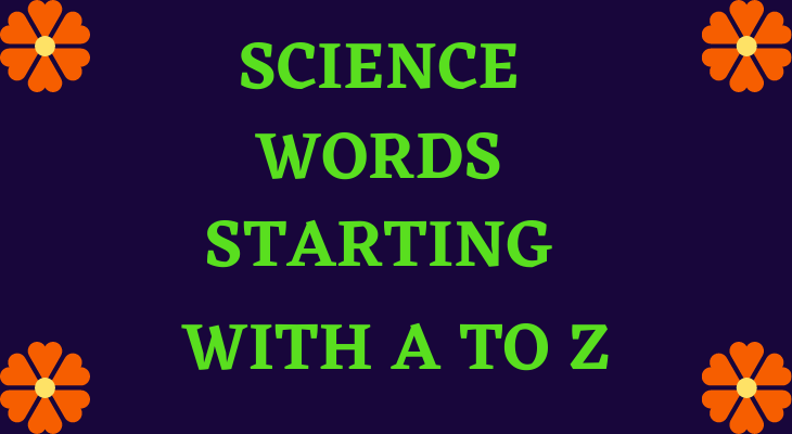 A To Z Science Words List Science Vocabulary