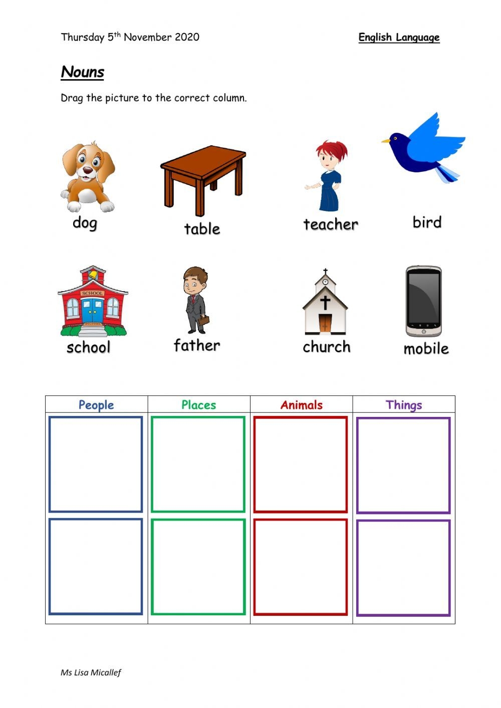 A Worksheet With Pictures And Words To Help Students Learn How To Use Them