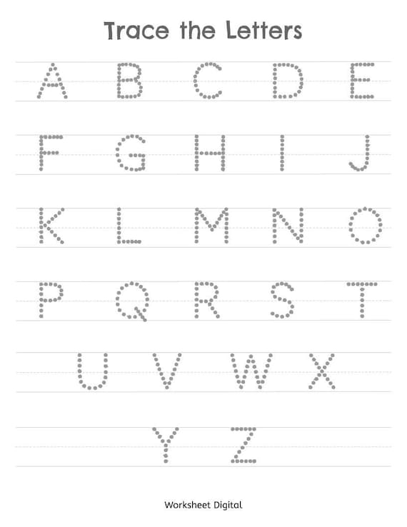 A Z Alphabet Letter Tracing Worksheet Free Printable Worksheets 