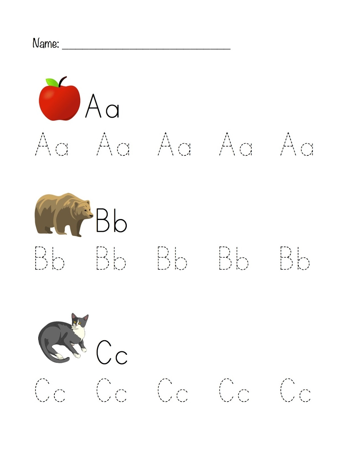 tracing abc worksheets