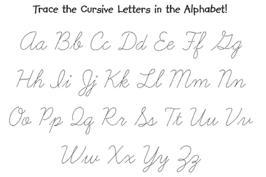 Abcs Tracing Cursive Letters TracingLettersWorksheets