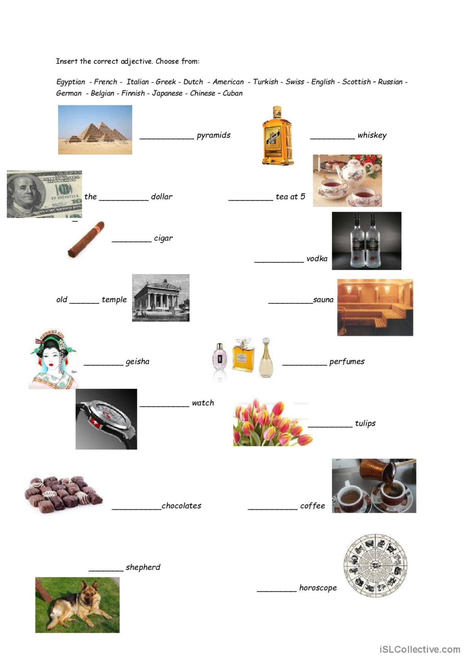 Adjectives Derived From Proper Names English ESL Worksheets Pdf Doc