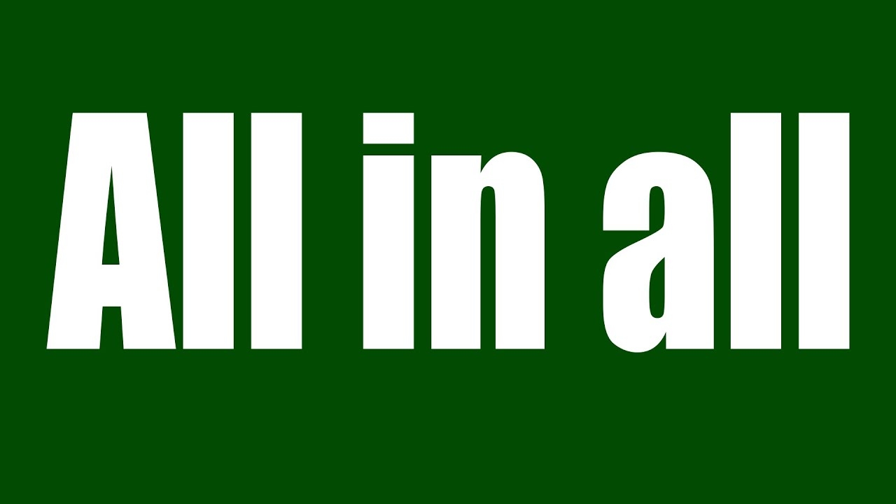 all be verbs list