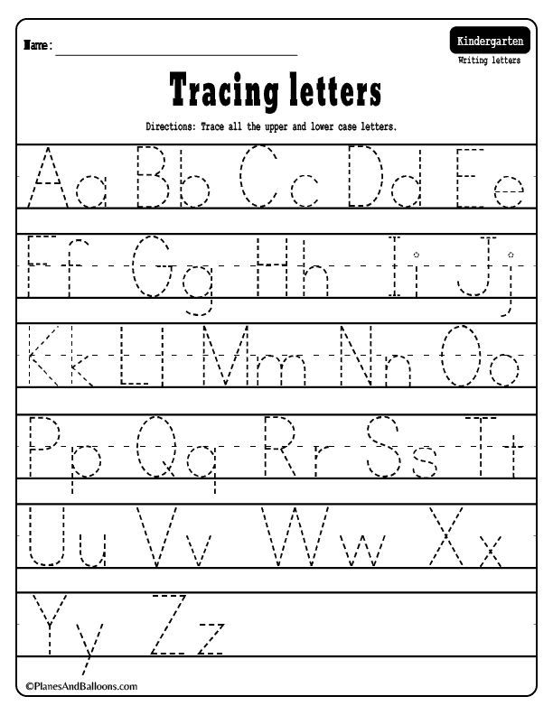 Alphabet Tracing Worksheet For Preschool