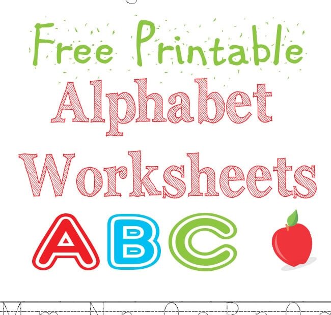 Alphabet Worksheets Free Kids Printable