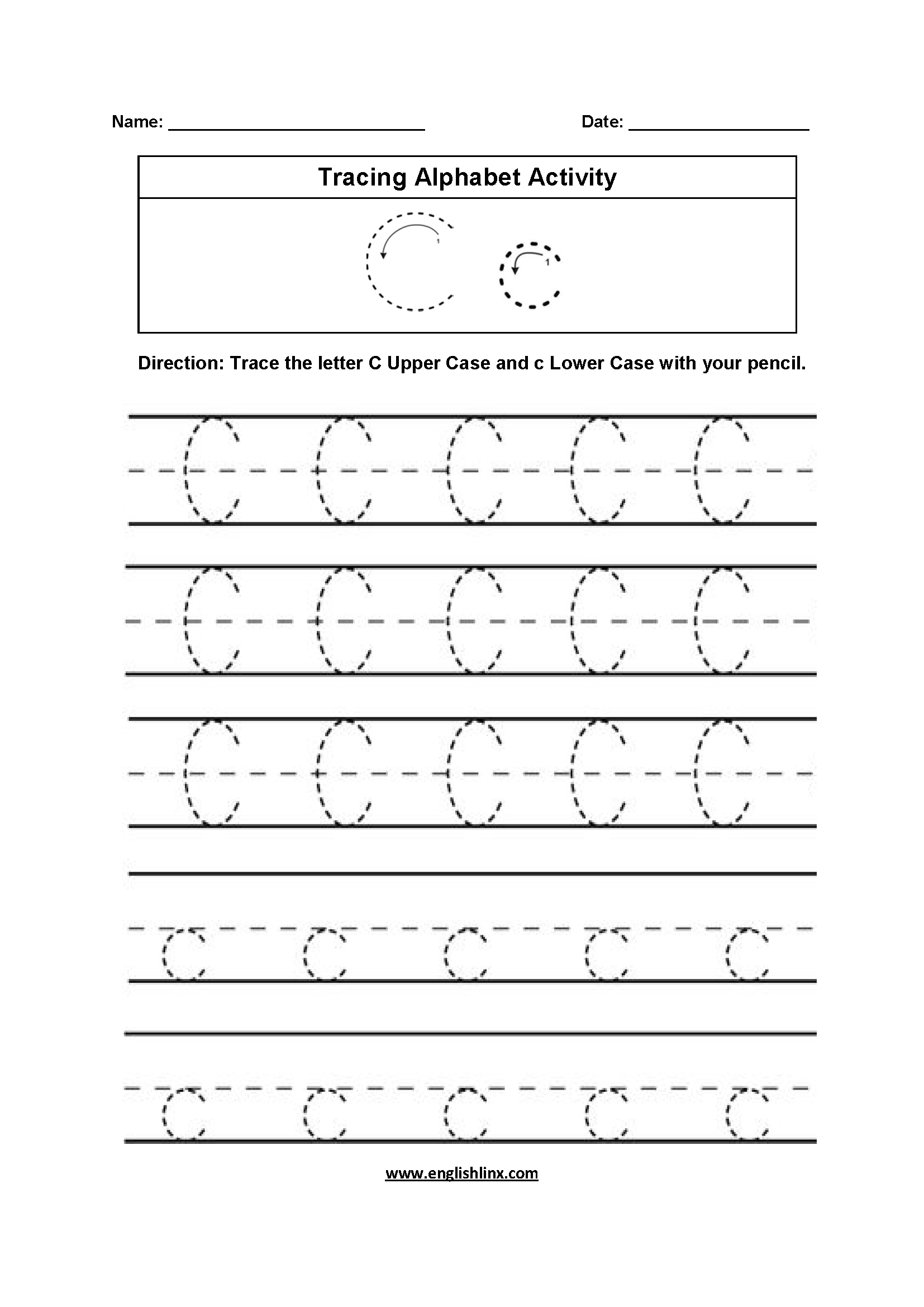 tracing the alphabet worksheet