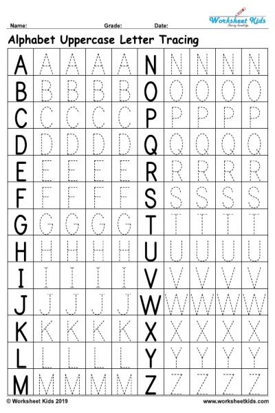 Alphabet Writing Practice Sheets Printable Alphabet Tracing Worksheets