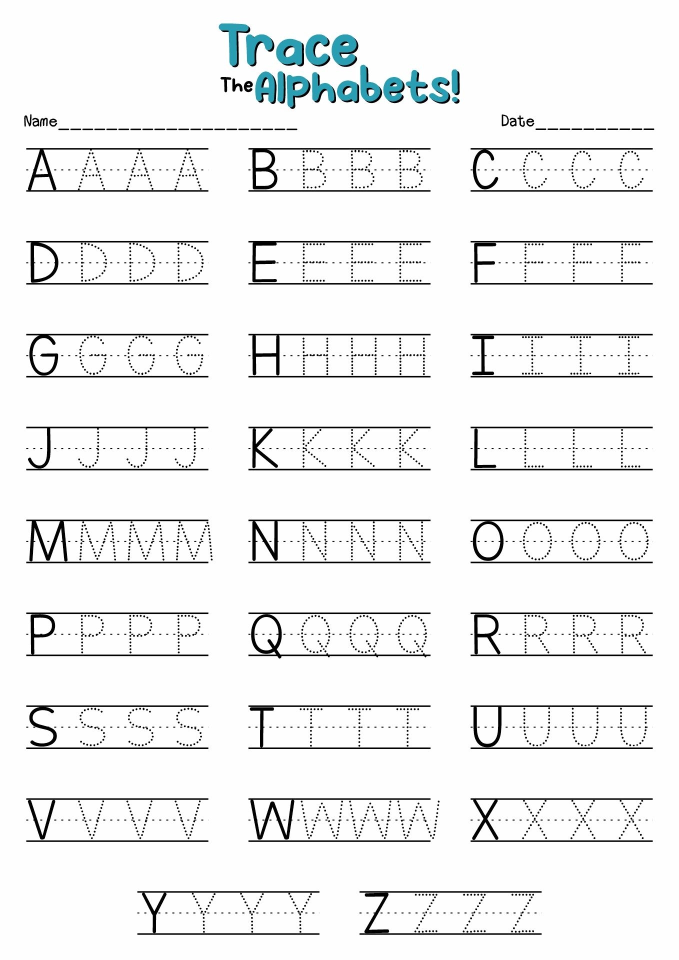 Alphabet Writing Practice Worksheet Alphabet Writing Practice 