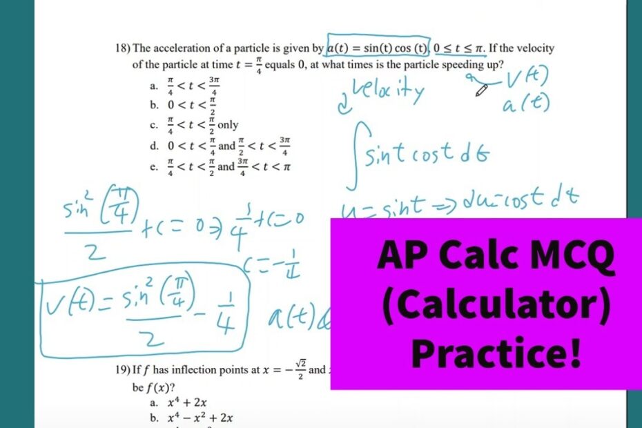Ap Calc Ab Practice Exam Mcq 5 Sessions Ulus Youtube