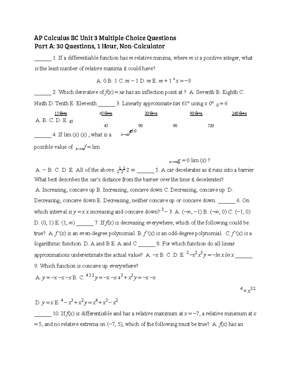 Ap Calc Bc Mcq 2024 Veda Jennica