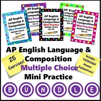 AP English Language Multiple Choice BUNDLE 1 AP Lang Exam Practice