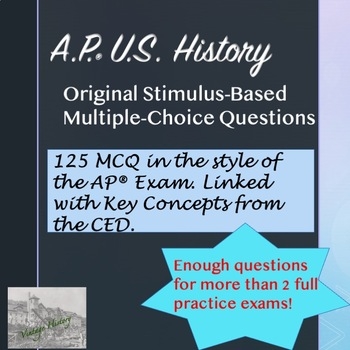 APUSH Multiple Choice Question Test Bank By Vintage History TPT