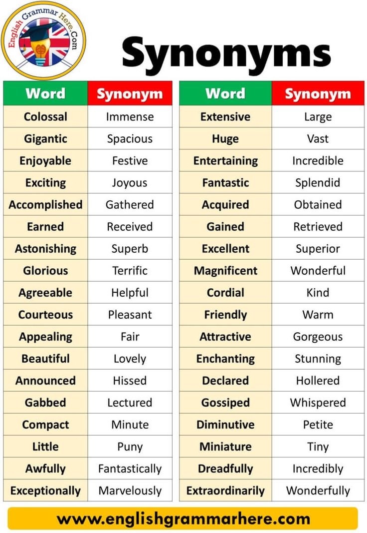 synonym vocabulary