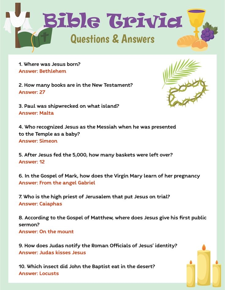 Biblical Quiz Questions And Answers Bible Quiz 15 Interesti