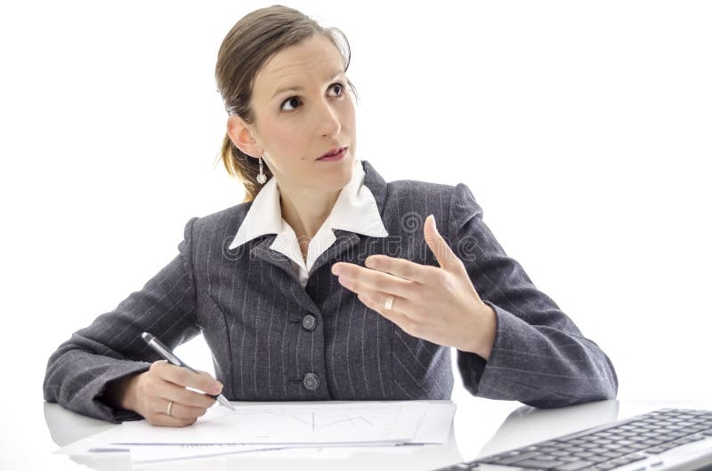 Businesswoman Explaining Something Stock Photo Image Of Explaining 