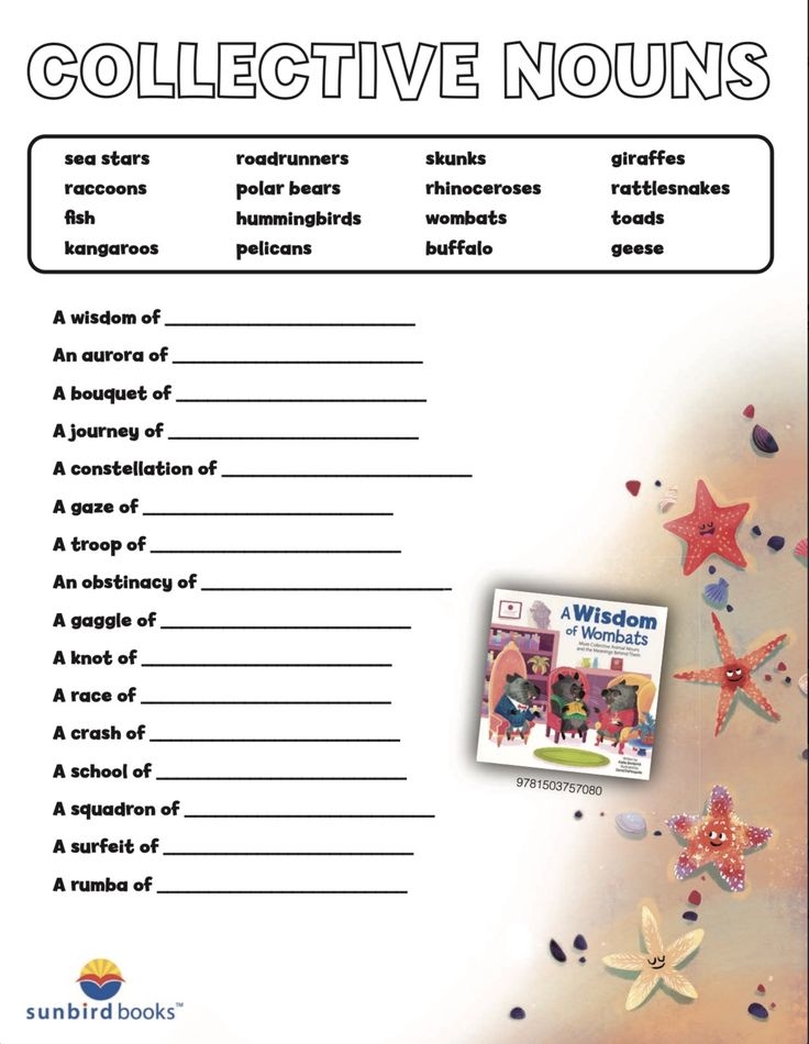 noun activity sheets
