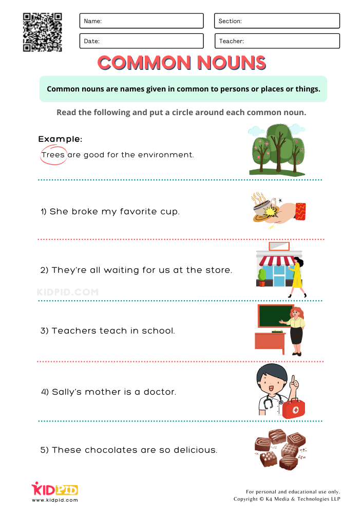 Common Noun Proper Noun Worksheet For Grade 2