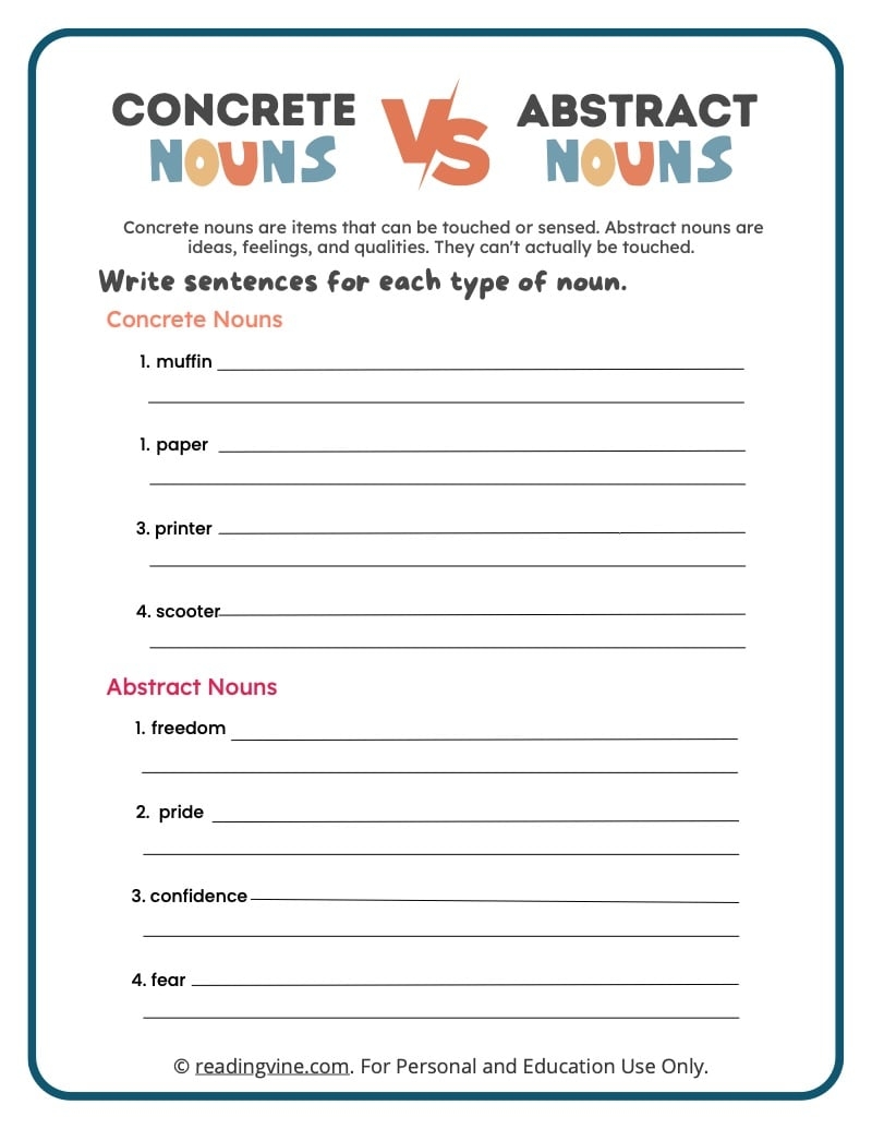 Concrete Noun Definition Examples Rules EGRAMMATICS 46 OFF