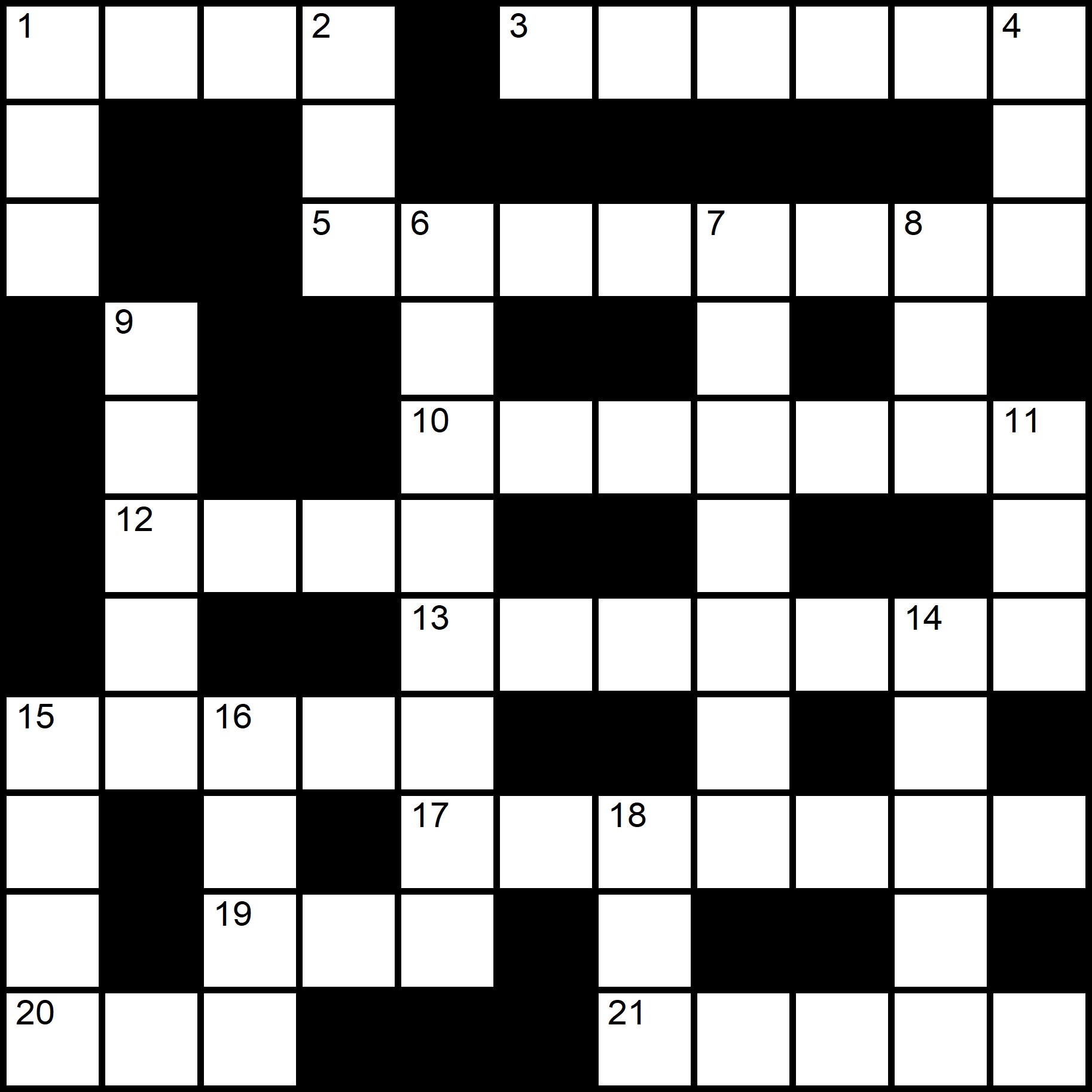 crossword fill ins free