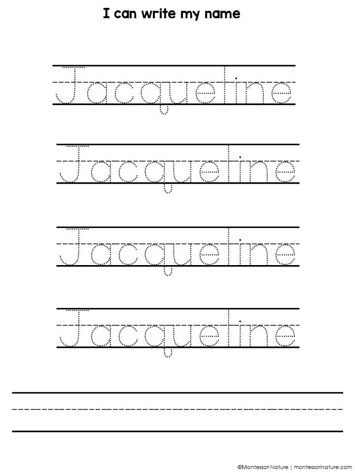 CreatePrintables Name Tracing Practice Worksheets Library