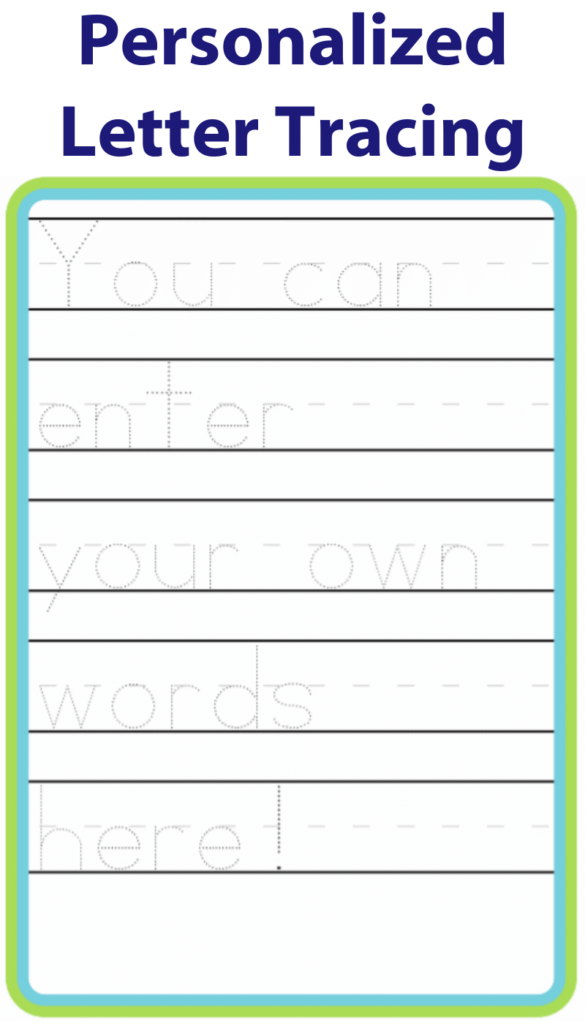 tracing writing generator