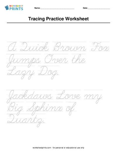 Cursive Writing Practice Worksheet Generator