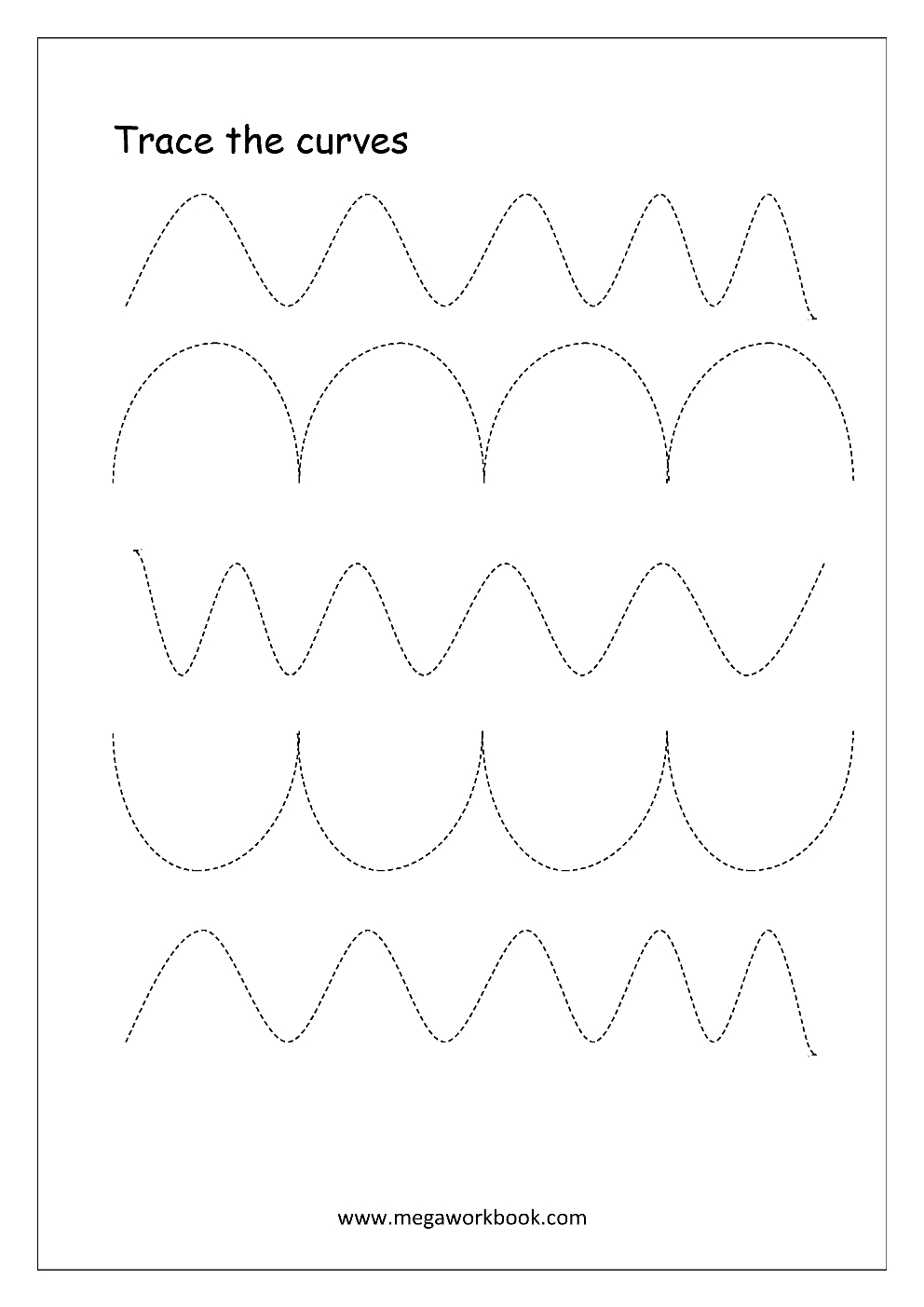 Curved Line Tracing 3 Worksheets Free Printable Worksheets Free 