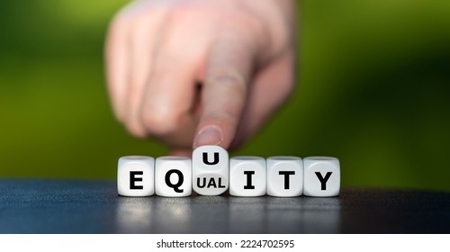 Dice Forms Words Equity Equality Stock Photo 2224702595 Shutterstock