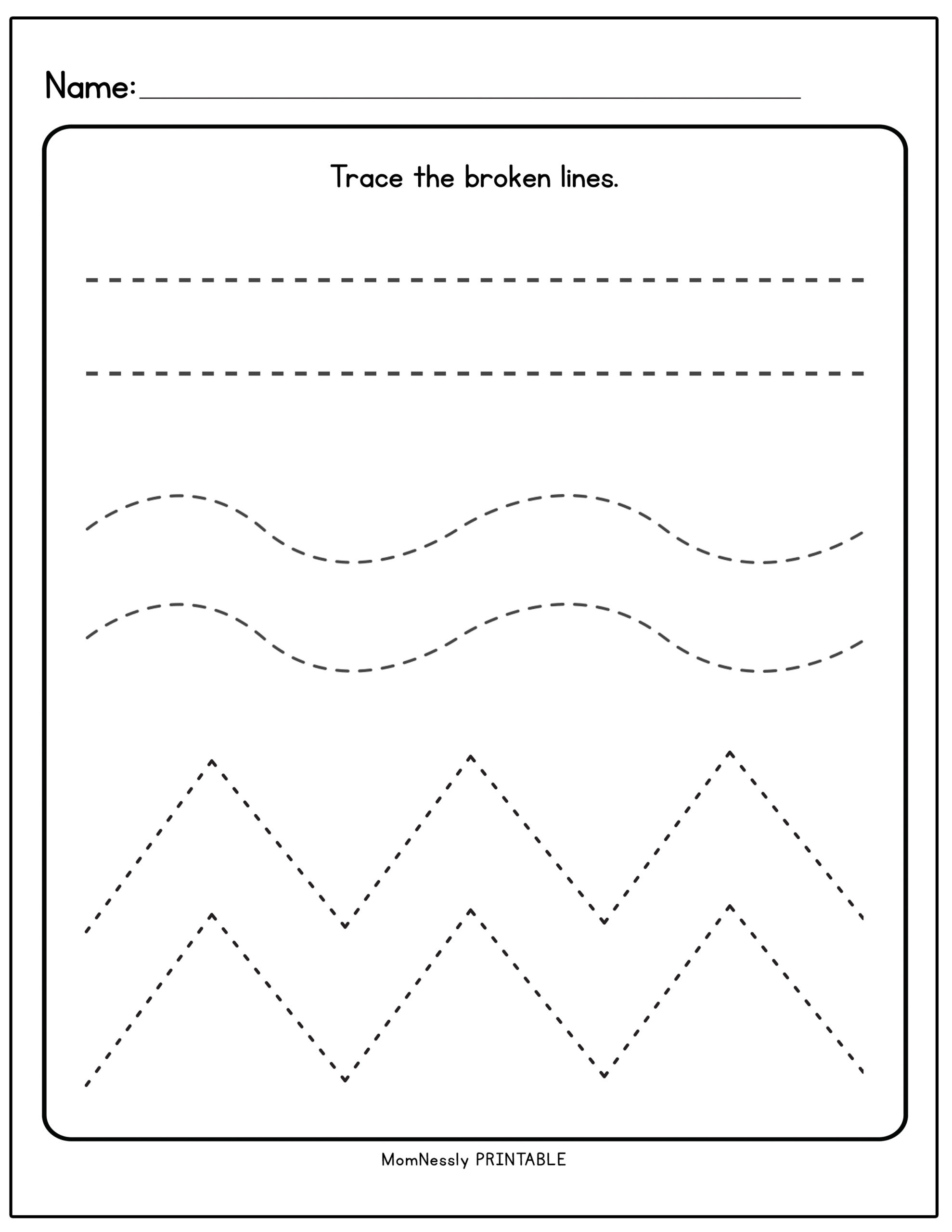 Dot To Dot Tracing Worksheets Tracing Worksheets
