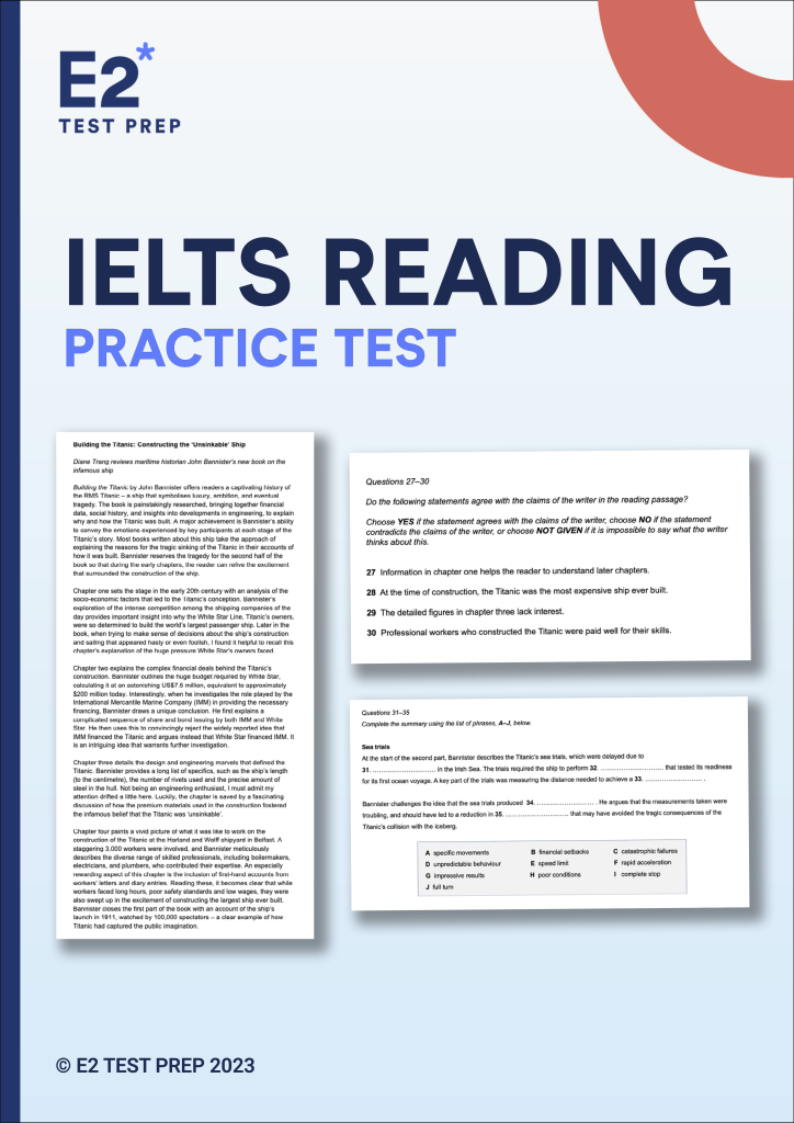 Download IELTS Reading Practice Test E2 Test Prep