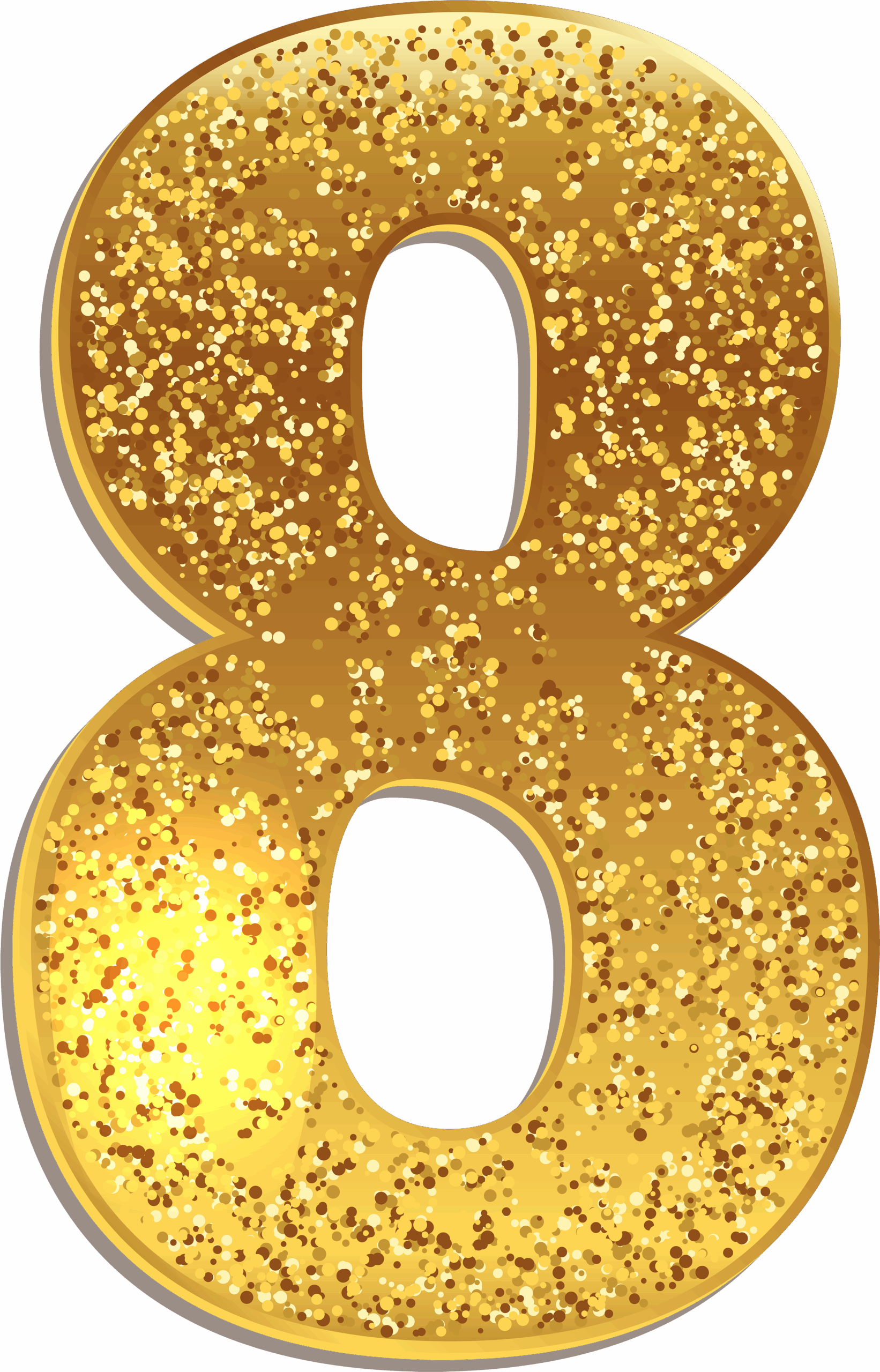 Download Number Eight Gold Shining Png Clip Art Image Gold Numbers 